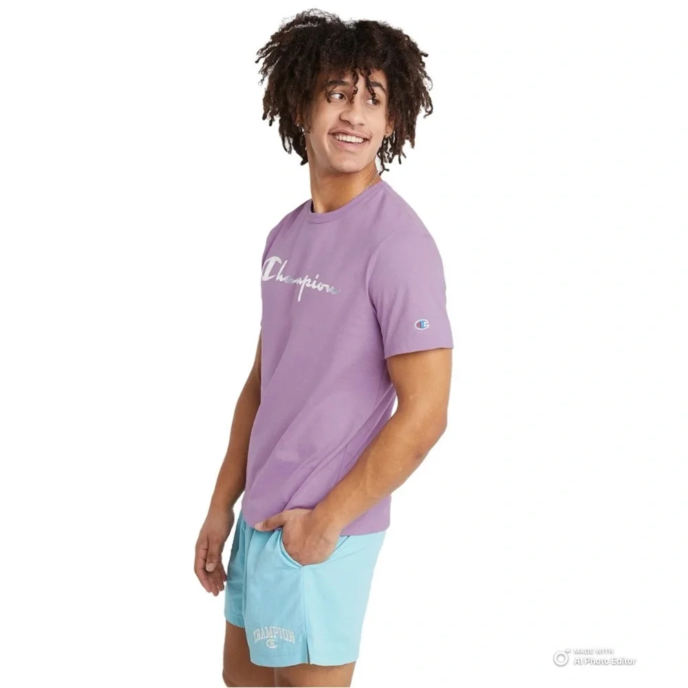 Champion Mens Rainbow Foil Heritage Short Sleeve Tee Size 2X-Large NWT T-Shirt - Picture 7 of 17